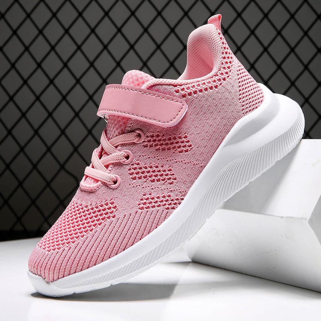 Cute Girls Casual Shoes Lightweight Mesh Running Sneakers Student Kids Flat Comfortable Walking Footwear Non-Slip Sport Shoes