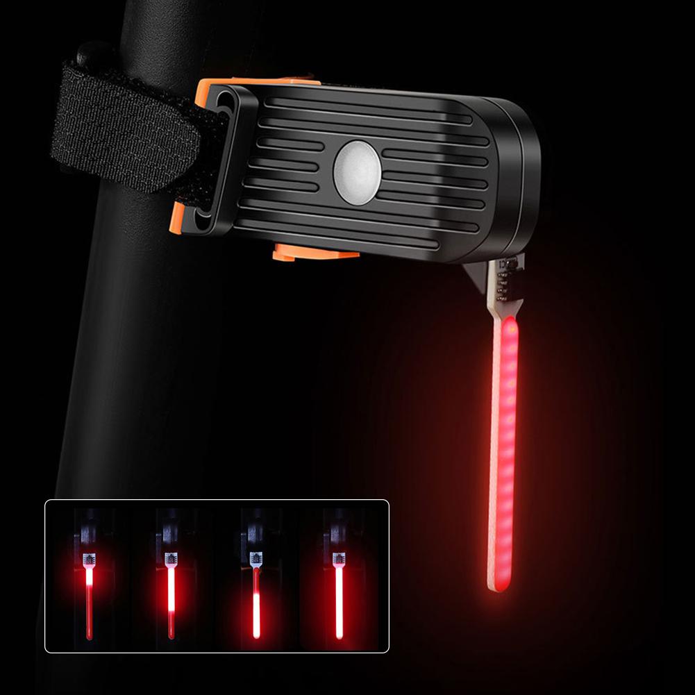 Bicycle Tail Light Type C Rechargeable Bicycle Rear Light Multi Light Modes Flash Indicator Lamp Creative for All Bicycles