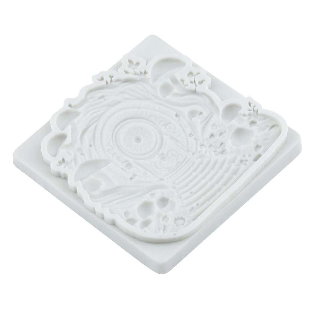 Fairy Garden House Silicone Mold Wooden Door Forest Gate Fondant Molds Cake Decorating Tools Theme Cake Dessert Decorated Chocolate Candy Mold