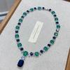 Necklace Earrings Dress Wedding Accessories Jewelry Set Banquet Simple Geometric Zircon Necklace Earrings