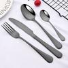Promotion Dinnerware Set Stainless Steel Colorful Rainbow Gold Knife Fork Teaspoon Dishwasher Safe Silverware Set Cutlery Box