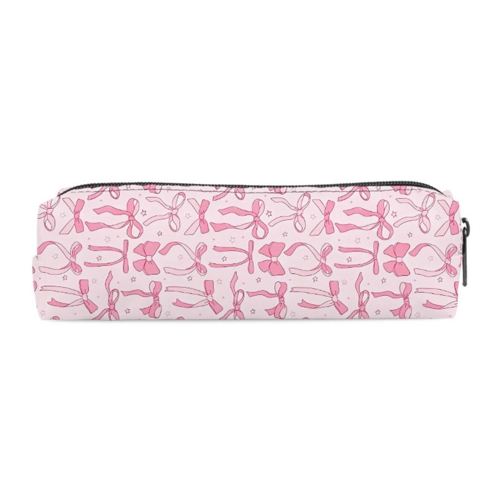 Portable Bowknot Pen Bag Zipper Closure Pencil Pouch New Pencil Case  School Supplies