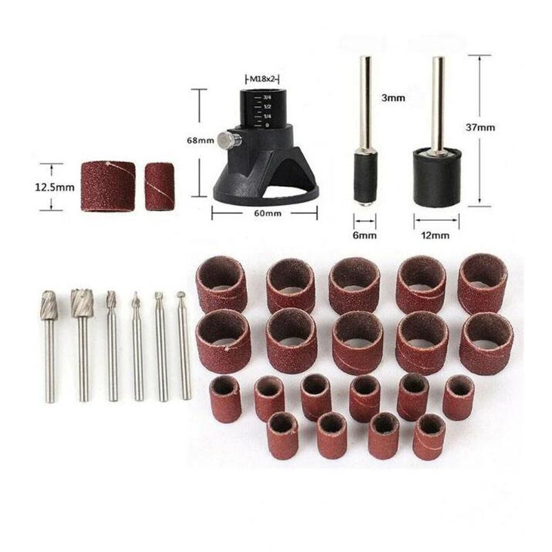 Viele rotierende Multi-Tool-Schneideführung, Hss-Fräser-Bohreraufsatz, kleine elektrische Schleif- und Schleifpapier-Kombinationszubehör