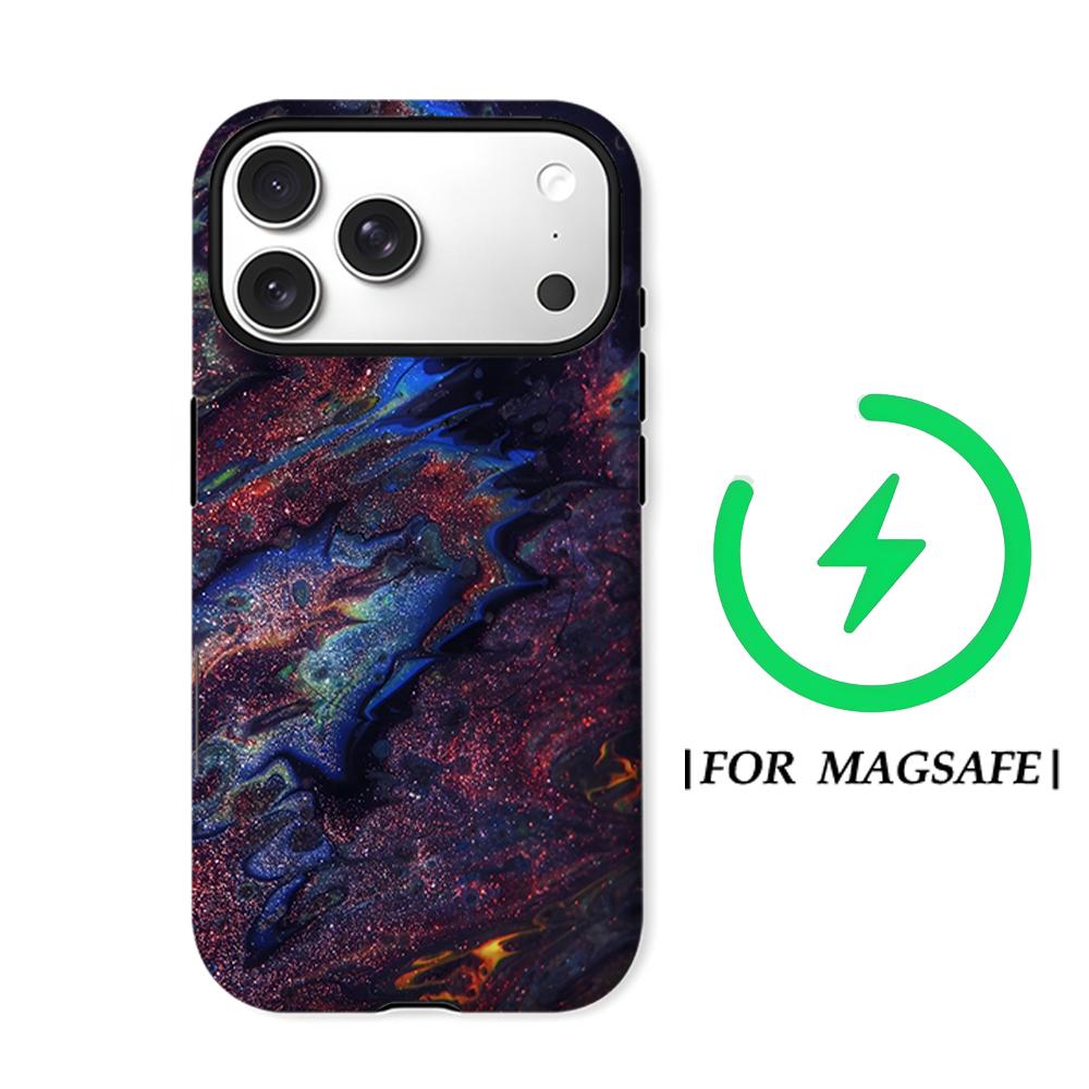 Galaxy Marble Swirl Phone Case for IPhone 17AIR 16E 16 15 14 13 12 11 17 Pro Max Plus Double-layer Back Cover
