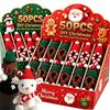 Mini Santa Hat Knitting Cap Scarf Set Christmas Wine Bottle Cover Topper Doll Clothes Craft DIY Xmas Bottles Holder Table Decor