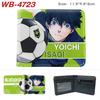 Blue Lock Anime Card Holder Colorful Print Short Wallet Folded Leather Purse 1pcs