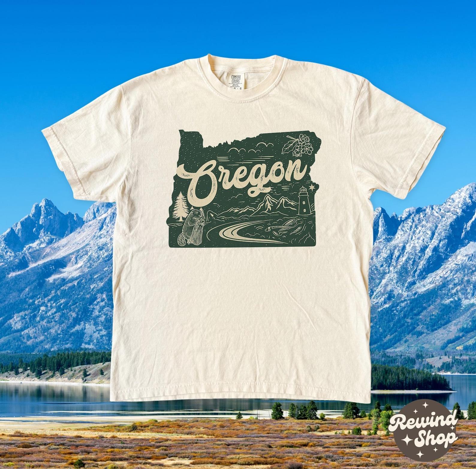 Retro Oregon State Comfort Colors Shirt - Pacific Northwest TShirt - Portland Graphic Tee XL