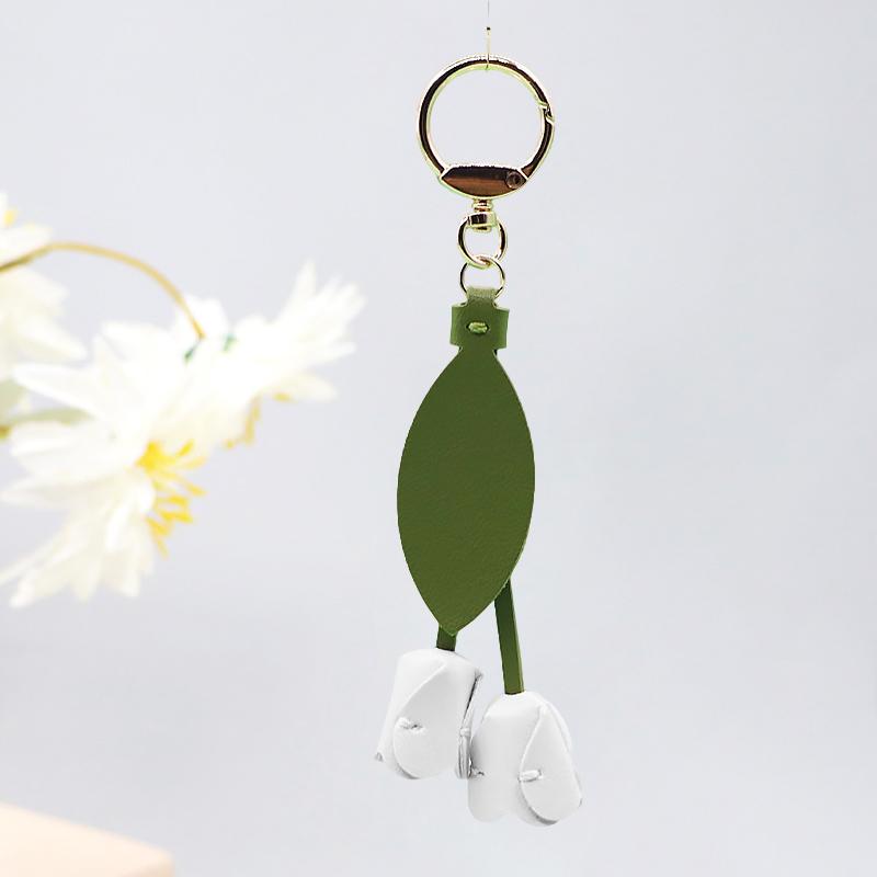 

1 шт. Аксессуар для одежды в форме тюльпана, украшение, изысканные подвески для мобильного телефона, высококлассные подвески для сумки, модный многоцветный белый