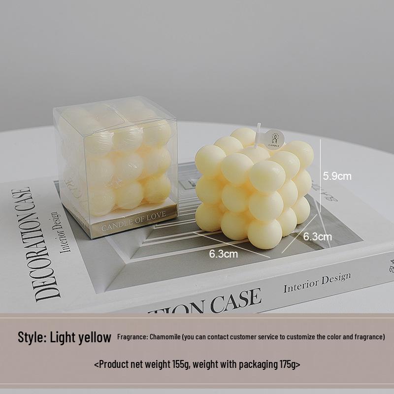 High-End Customizable Scented Candle Rubik's Cube Ornament Gift