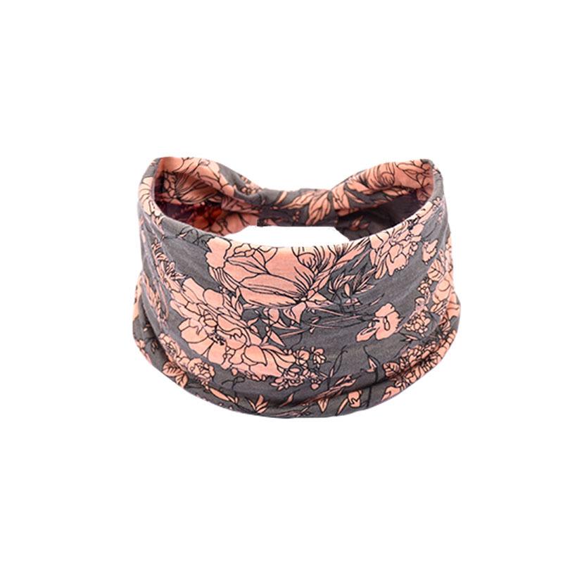 Women's Paisley Sport Yoga Headband - Sweat-Absorbing, Elastic Cotton, Bohemian Style