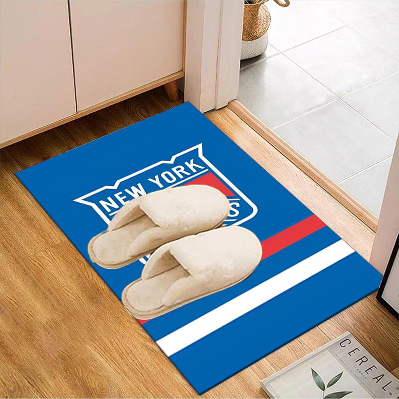 New York Crest Floor Mat for Living Room, Game Rooms, Office, Bedroom, Office Floor Mat Playful Design, Christmas Fan Gifts