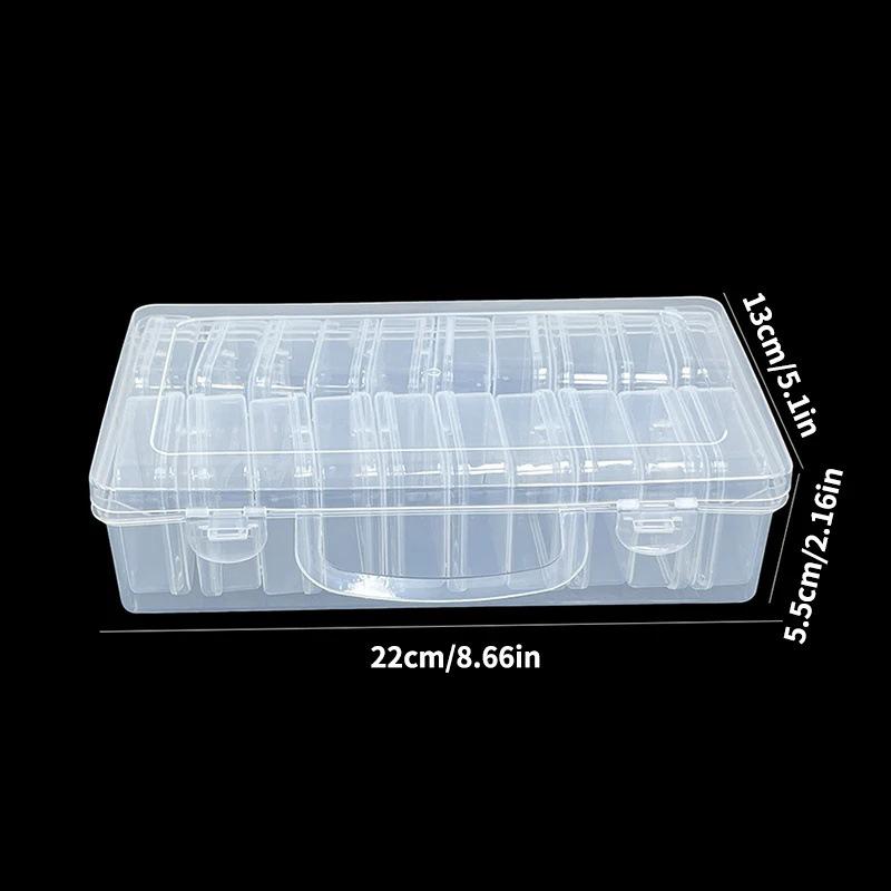 Transparent Multi-Grid Storage Box for DIY, Electronics & Jewelry