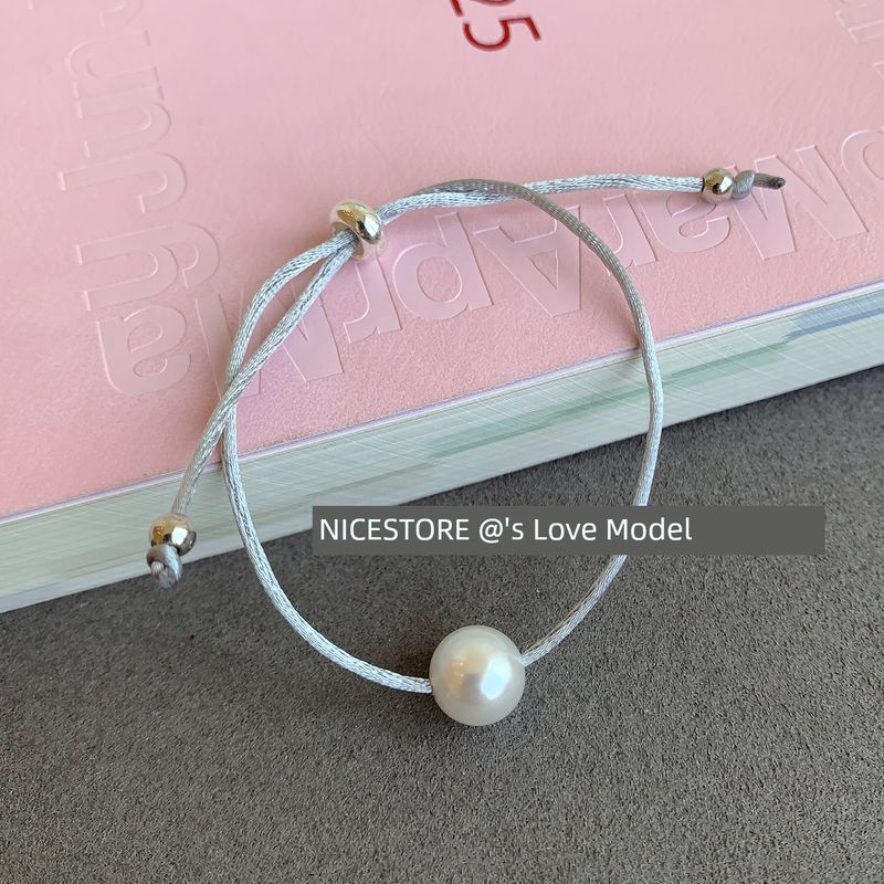 

Платикодон крупноцветковый Море Любви Корейский стиль Сердце Любви Простота Браслет Нить Бусины Меньшинство Все-Сочетаемый Ремешок для ношения Двойной браслет Blue rope pearl