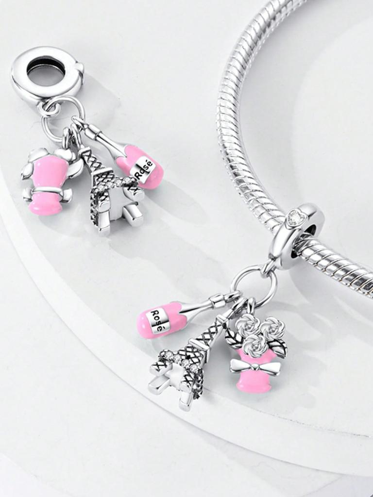 Charm Copper Colors Pink Camera Blue Suitcase Bead For Original Bracelet Diy Beads Charms Jewellery Making Gift For Women Styfne