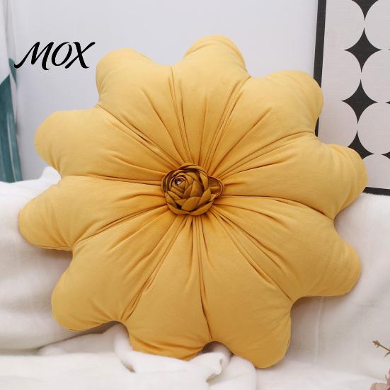 Stuffed Flower Shaped Pillow Round Throw Pillow, 16 Inch Decorative Cushion, Soft for Living Room Shape Sofa Couch Bed Chair Velvet Pillows