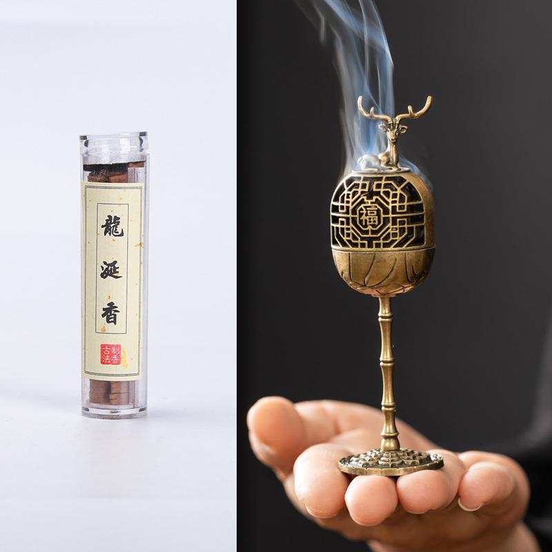 

Fulu Hollow Аромалампа Пальник для пахощів Дорога пахощів Маленький пальник для пахощів Внутрішній Висока ніжка Плита Офіс Чайний зал Декорація