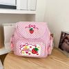 Pink Girl Embroidery Strawberry Children'S Schoolbag Student Birthday Gift Cartoon Backpack Book Bags Christmas  Year Gift
