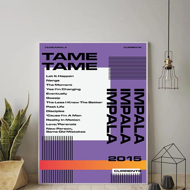 Tame Impala Psychedelic Poster And Prints Rock Music Band Tour Art Canvas Painting Wall Art Pictures For Living Room Home Decor