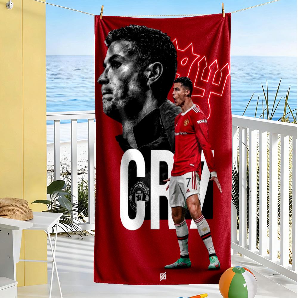 Cr7: Legacy Motion Beach Towel Super Soft Microfiber Quickdry Fabric Comfortable Lightweight