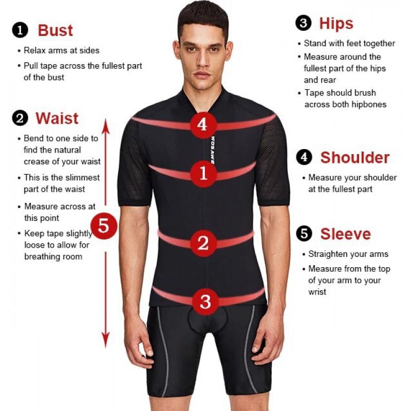 Mens Cycling Jersey Short Sleeve Breathable Quick Dry Bike Shirt Road Team Wear