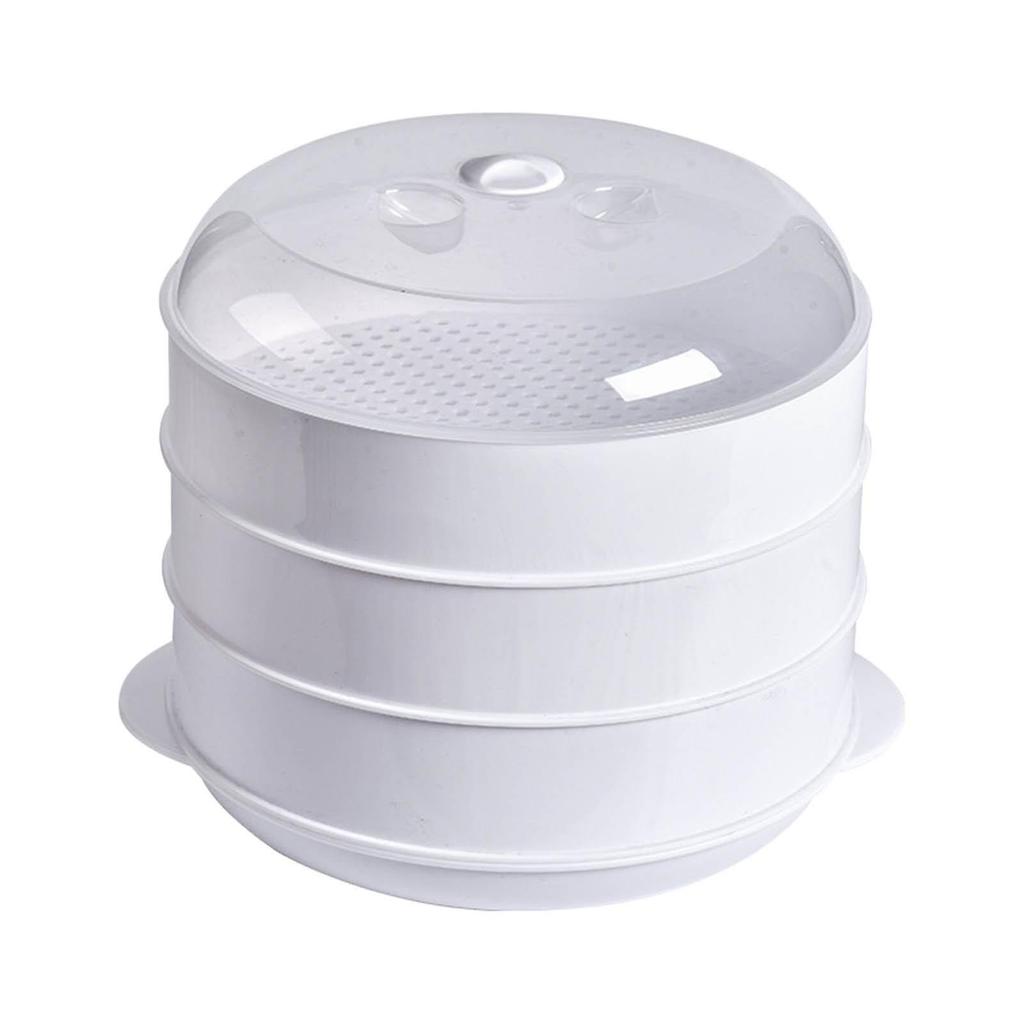 3 Tier Microwave Food Steamer Cooking Quick Fast Food Grade Healthy for Rice