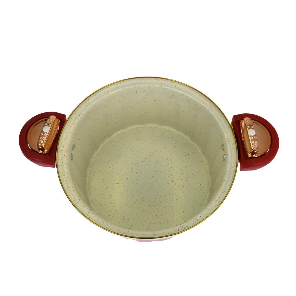 Multifunktionaler Mikrodruckkochtopf, Chinesischer Roter Kochtopf, Hohe Kapazität, Koreanischer Vakuum-Schongarer mit Doppelgriff, 8L