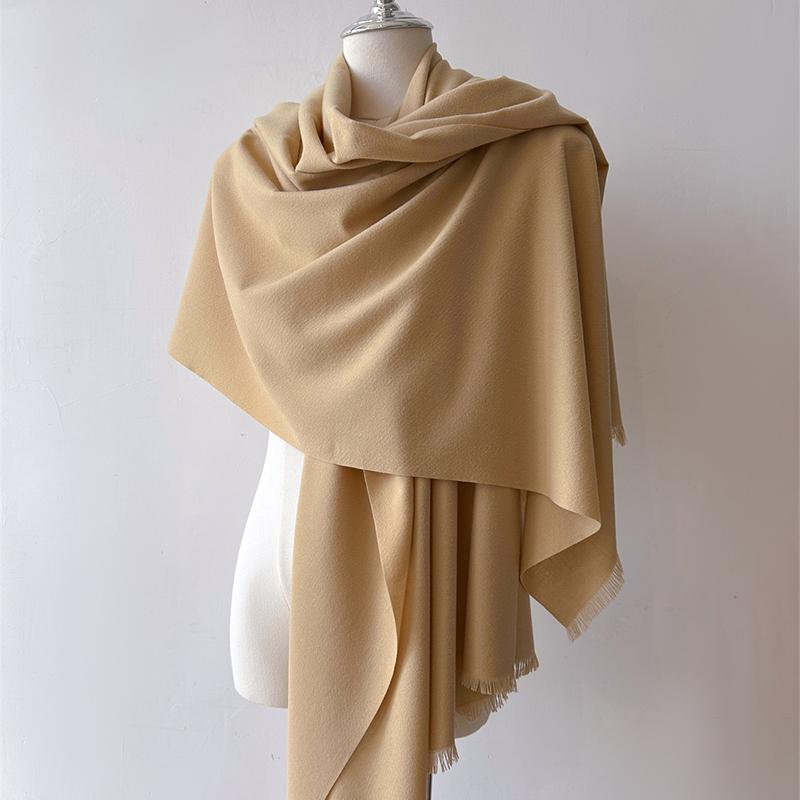 Fashion Winter Cashmere Scarf For Women Warm Solid Color Wraps Shawls Bandana Foulard Neckerchief Poncho Echarpe Pashmina Stoles