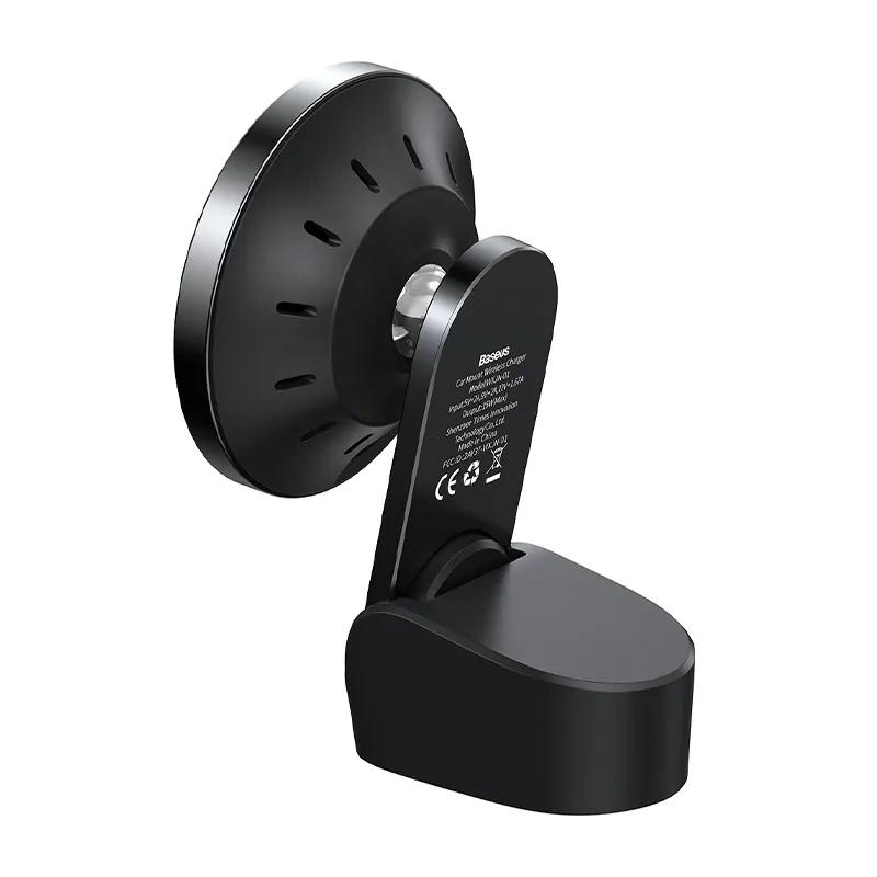 Uchwyt Samochodowy Baseus Big Energy Z Ładowarką Indukcyjną 15W Do Serii Iphone 12 / Iphone 13 (Czarny)