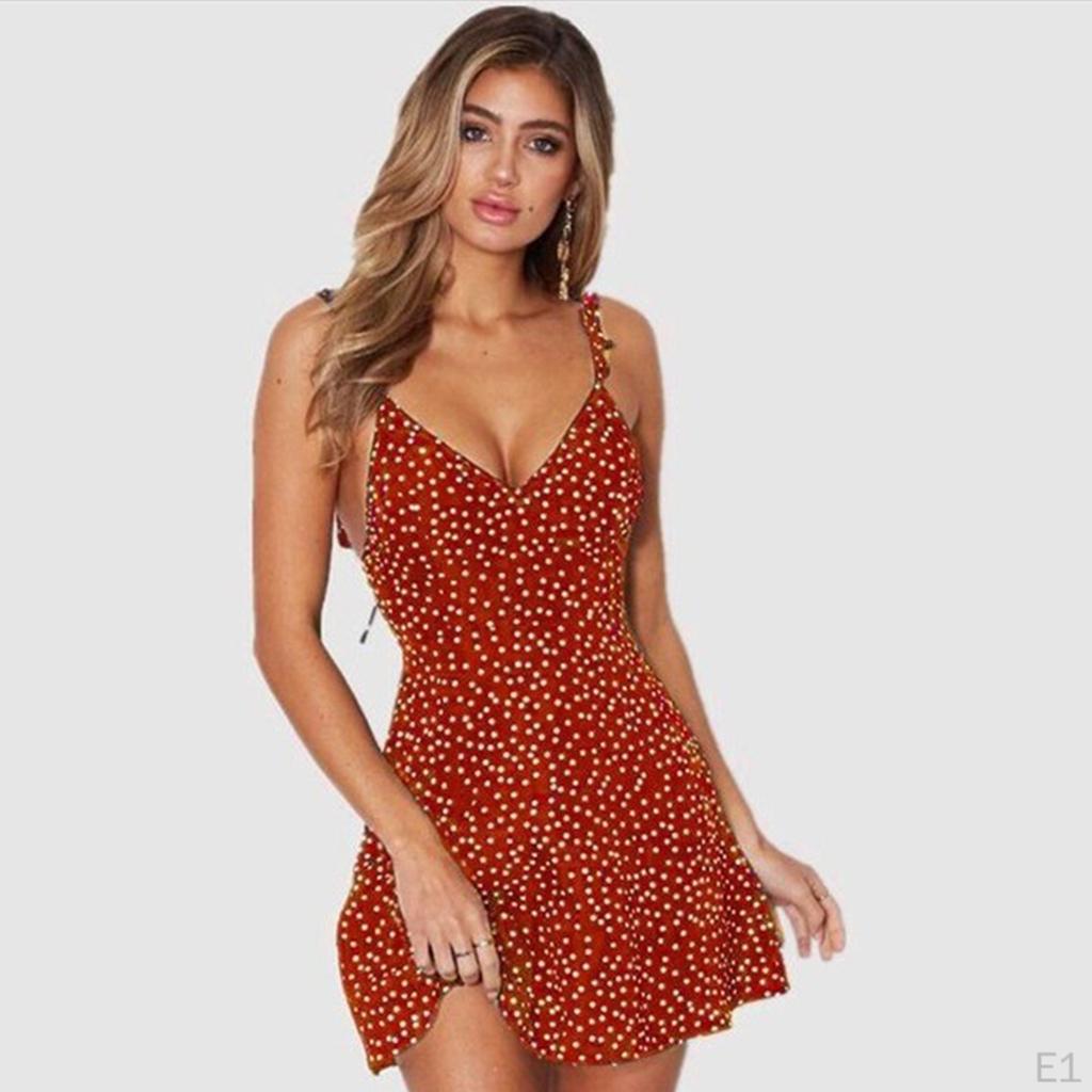 's Casual Short Dress Travel Dresses Beach Party Suspender Skirt for Traveling