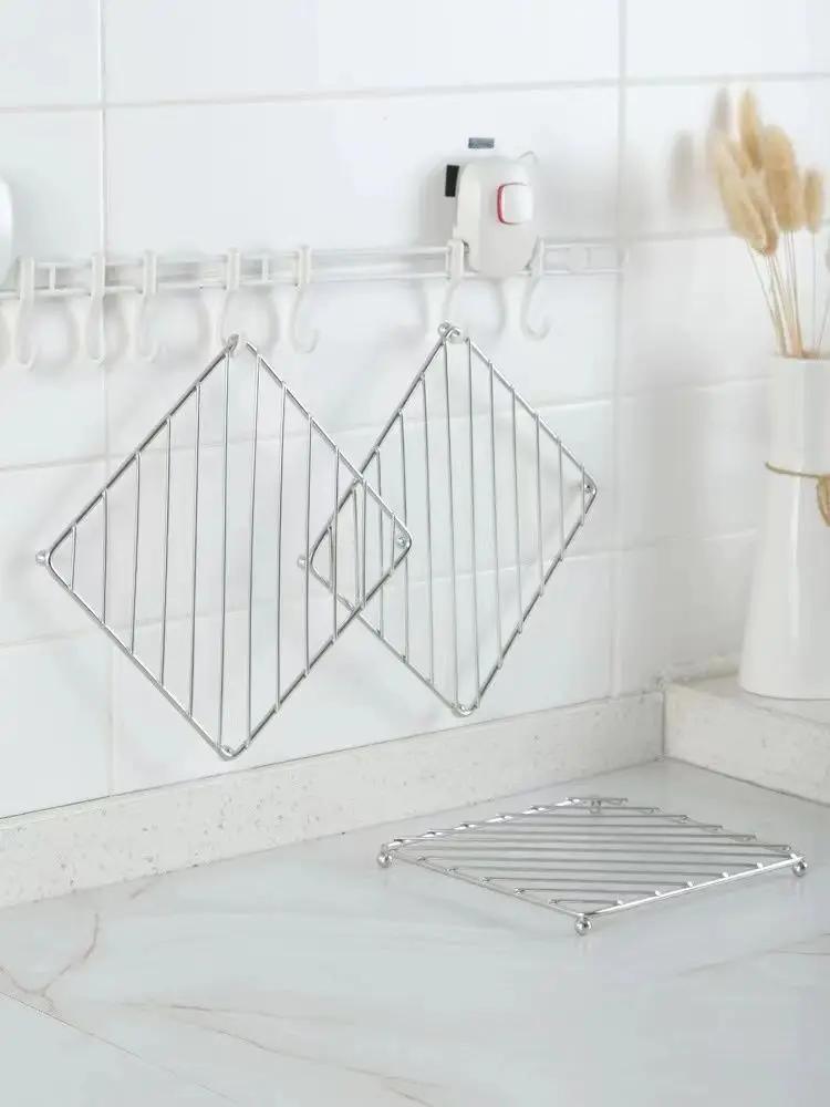 Creative Iron Square Placemat Pan Pot Mat Holder Stand Hot Placemats Cookware Mats Drink Coasters Kitchen Tools Placemat 2024NEW