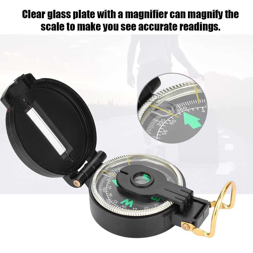 , Portable with Folding Lens, Lightweight Navigation Tools, for Outdoor Camping Hiking