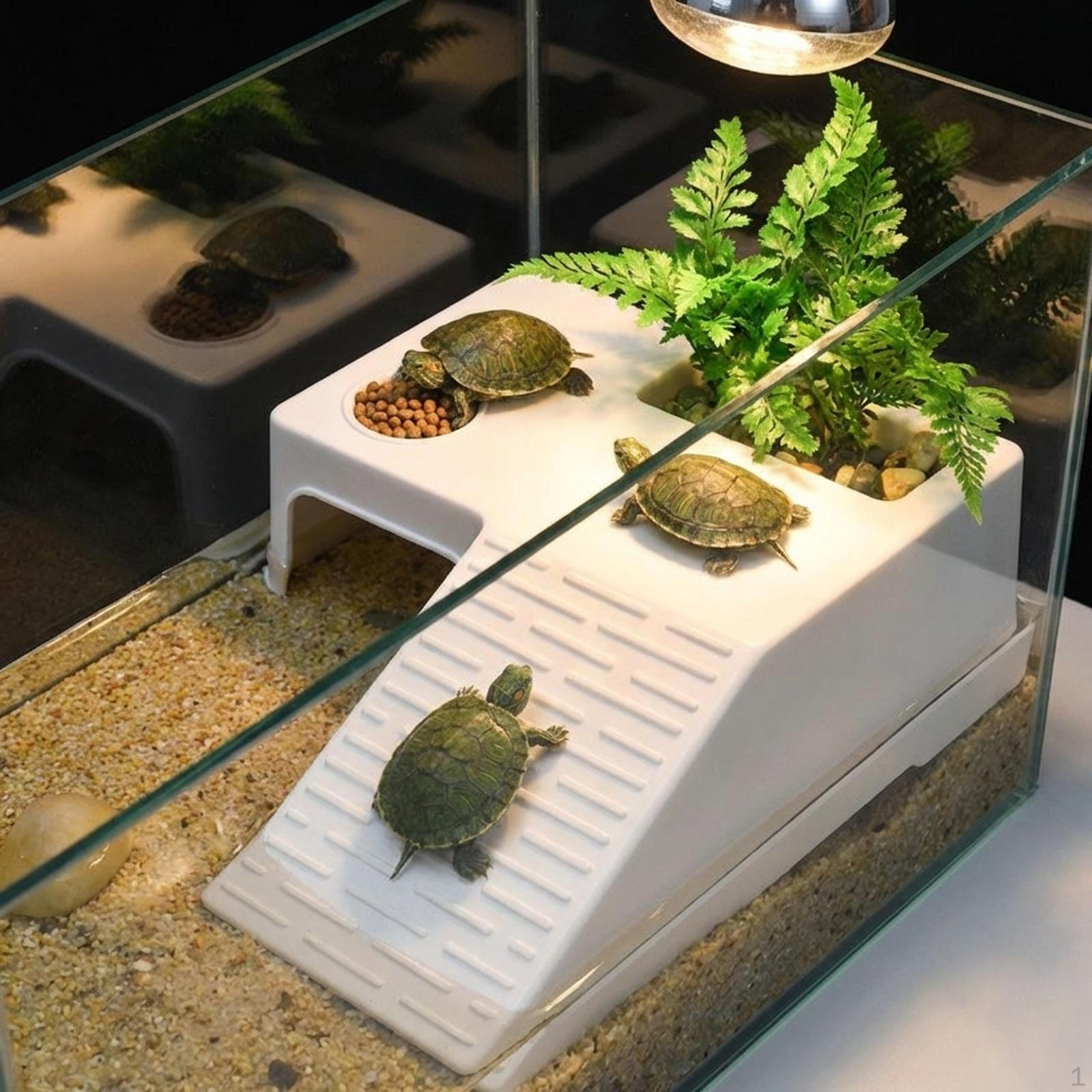 

Аквариум для черепах с террасой для загара, животное, раковина, причал, декорация, декоративная терраса для отдыха, пандус для черепах S 21.5cmx17cmx6cm