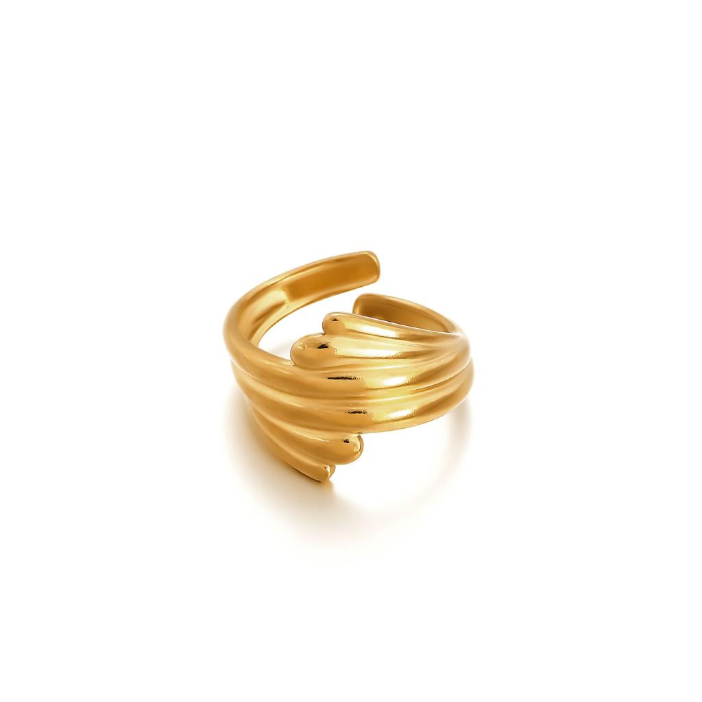 Anello da donna alla moda in 1 pezzo Anello da donna Anello in metallo Anello lucido Anello in metallo Regalo per le vacanze