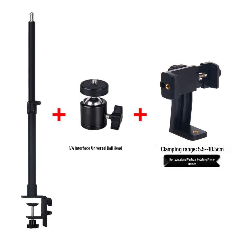 TEXIAN Multifunctional Desk Clamp with Phone Holder & Ball Head