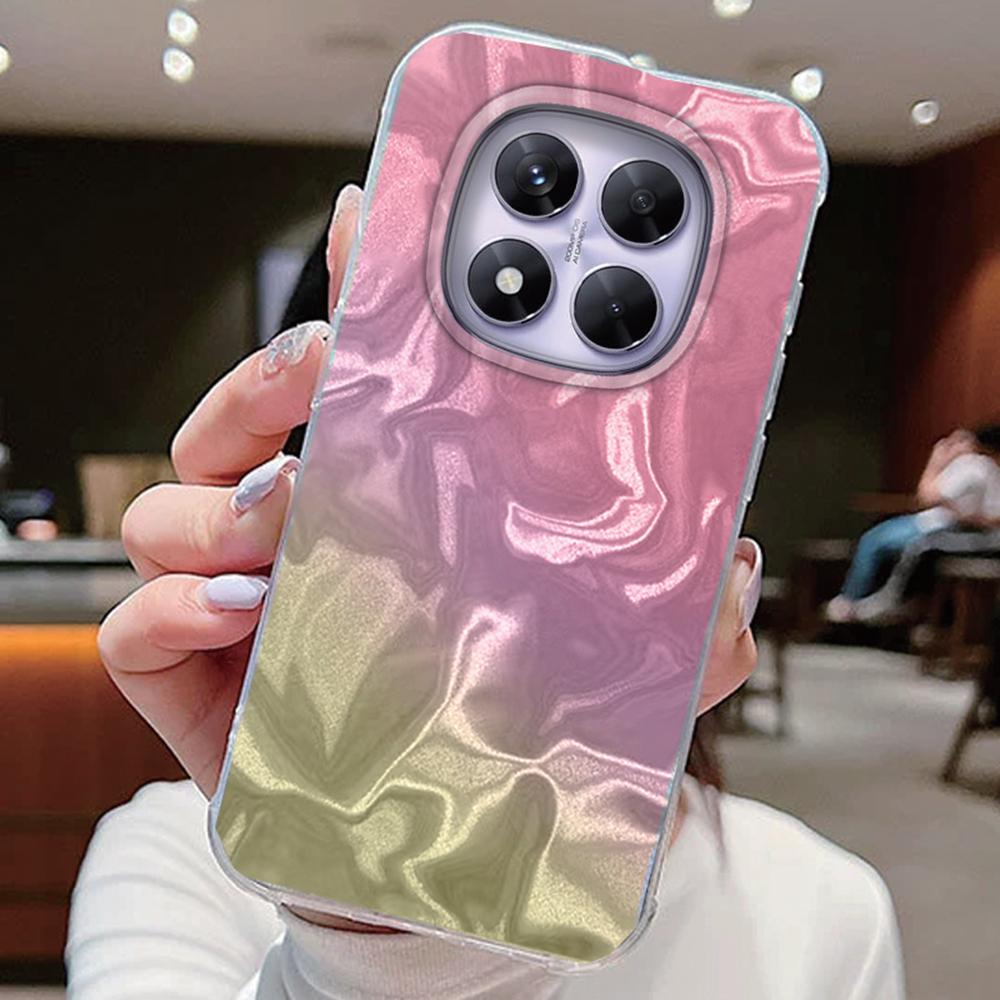 Phone Cases For Xiaomi Redmi Note 14 13 Pro Plus 5G 14T 13T Pro Poco M6 Pro Colorful Gradient Laser Cover Silicone Fundas Bumper