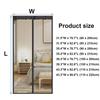 Magnetic Screen Door Curtain, Insect-Proof Mesh Door Curtain, Magnetic Sealing Device for Windows and Doors - Black