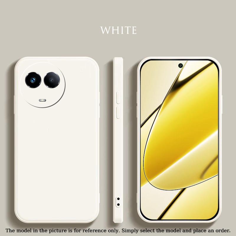 Liquid Silicone Case For Realme 11 10 Pro Plus 11X 11 5G 4G Matte Original Liquid Shockproof Straight Edge Ultrathin Protective Soft Cover Shell