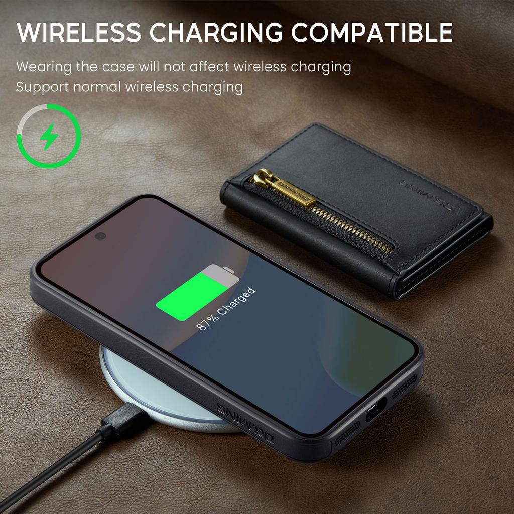 DG.MING M5 Series For Google Pixel 10/10 Pro Case Detachable Magnetic Leather Phone Cover with Card Slots