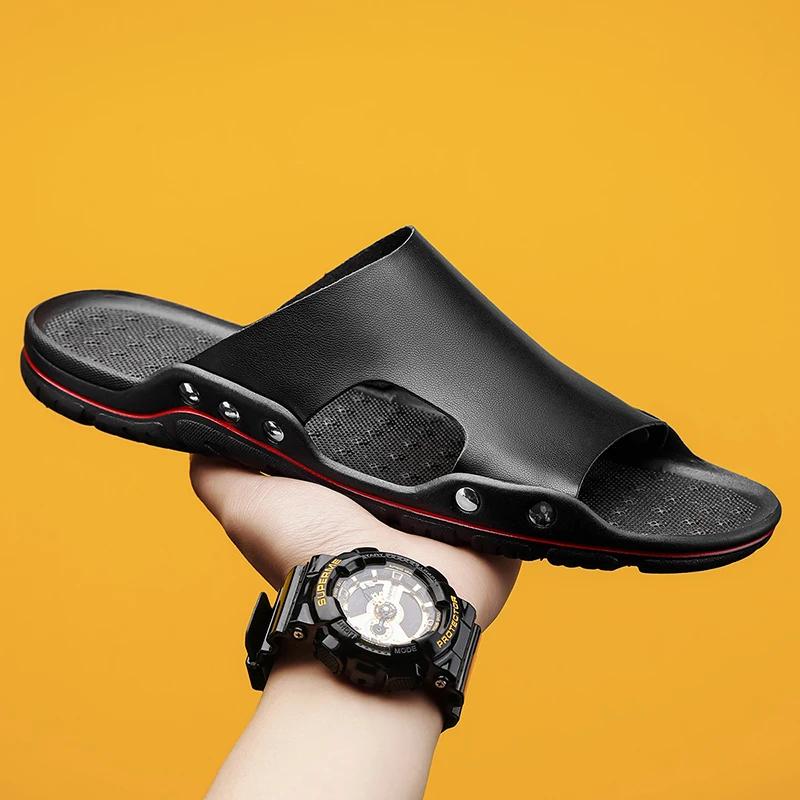 

High Quality Men Summer Sandals Fashion Flip-Flop Non-slip Beach Slippers Utdoor Flip Flops Man Fashion Slides Chinelo Masculino 41