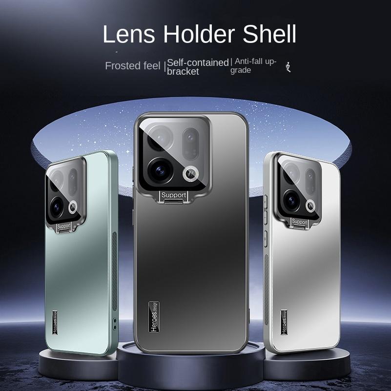 Funda Protectora Totalmente Envuelta con Soporte de Lente de Vidrio Retráctil Para OPPO Find X9 Pro find x9 X8 Ultra X8S + X7 X6 Pro Cubierta Acrílica