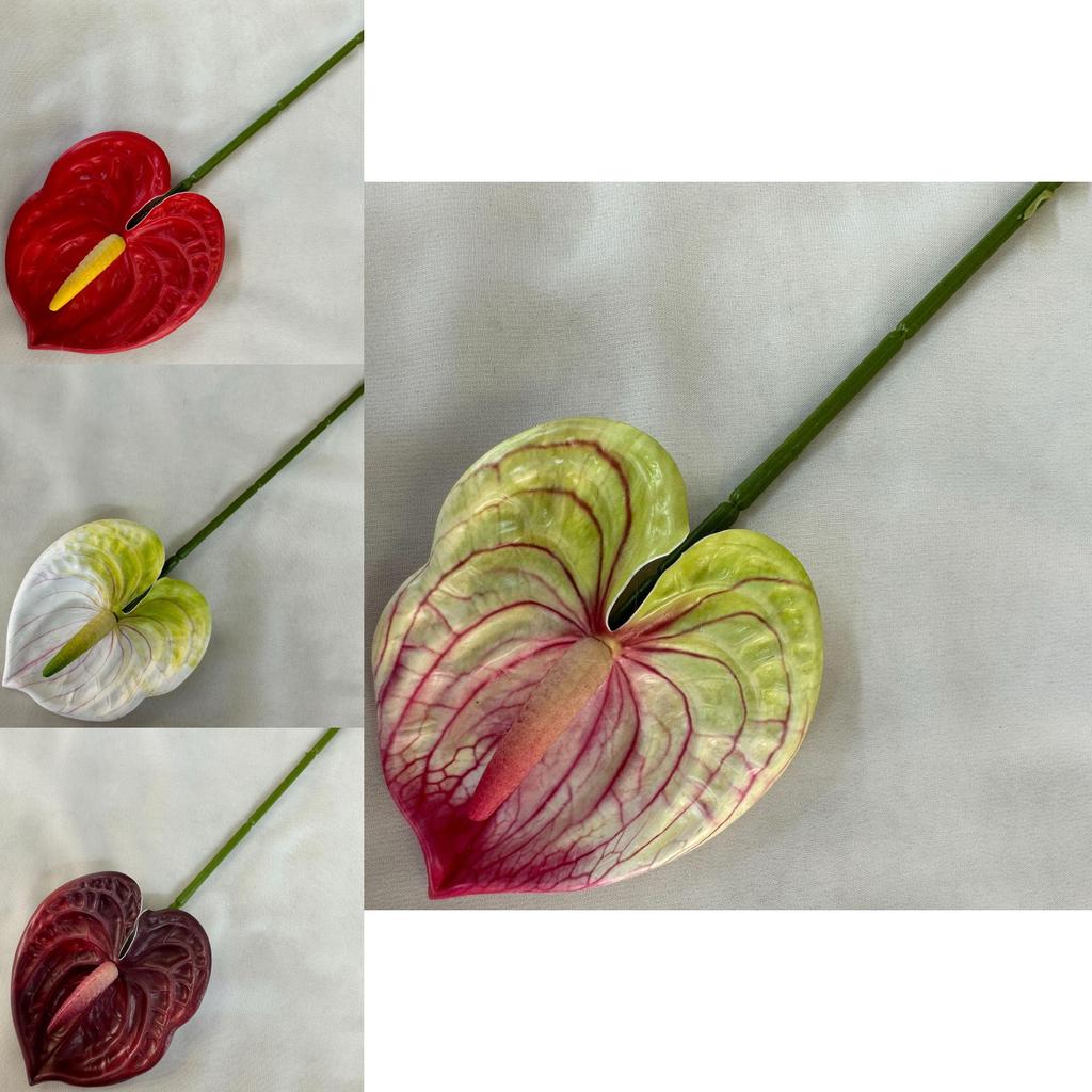 Anthurium Andraeanum Linden Fake Flower Diy Decoration For Modern Interior And Events