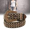 Fashion Adult Rhinestone Belt PU Waist Belt Wear Resistant Shimmering Belt