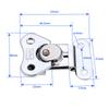 2 pièces/Ensemble Loquet Rotatif Papillon en Acier Inoxydable - Verrou Boucle Universel pour Boîtes, Mallettes de Vol & Bagages (52*38mm)