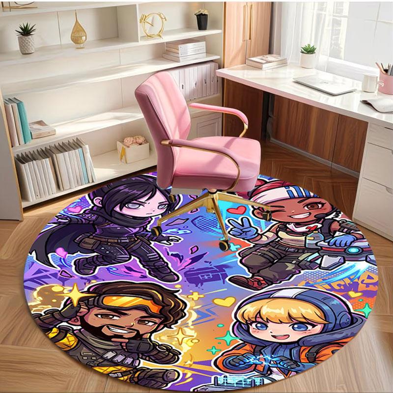Apex Legends Print Round Rug, Washable Floor Carpet, For Entryway Dorm Laundry Room Office Study, Home Decor Birthday Christmas Gift