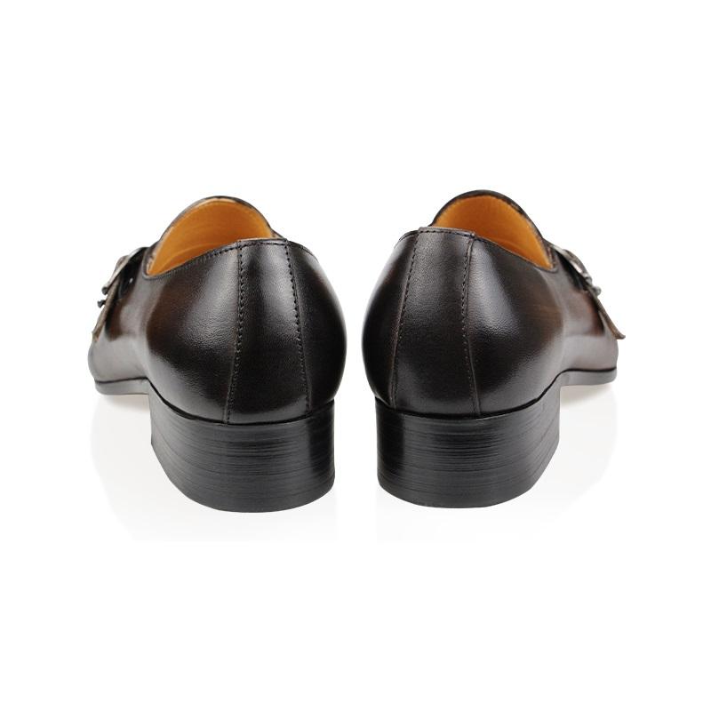 Móda Populární Pánské Kožené Boty Pohodlné Mokasíny Ležérní Denní Kancelářské Boty Zdobí Spona Ručně Vyráběné Špičaté Pánská Obuv