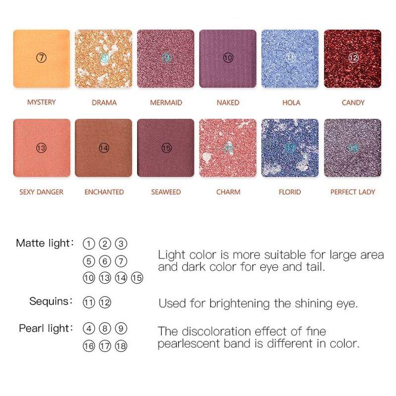 Pudaier - Fish Scale HD 18-Color Eyeshadow Palette