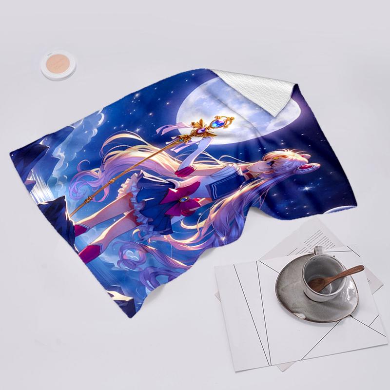 Beach Towel with Sailor Moon1 Pattern - soft,absorbent,machine washable Lightweight&Modern,swimming,Travel Essentials