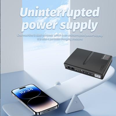 Tragbarer DC-USV-Notstromversorgung mit mehreren Ausgängen, Chip in Industriequalität & Schnellladung für Außen-/Haus-/CCTV-Systeme