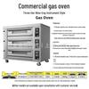 Large Commercial Gas Oven with Multiple Trays for Baking Bread