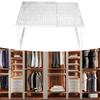 Expandable Cabinet Shelf Stand Non-Slip Closet Organizer Adjustable for Plates Household Bedroom